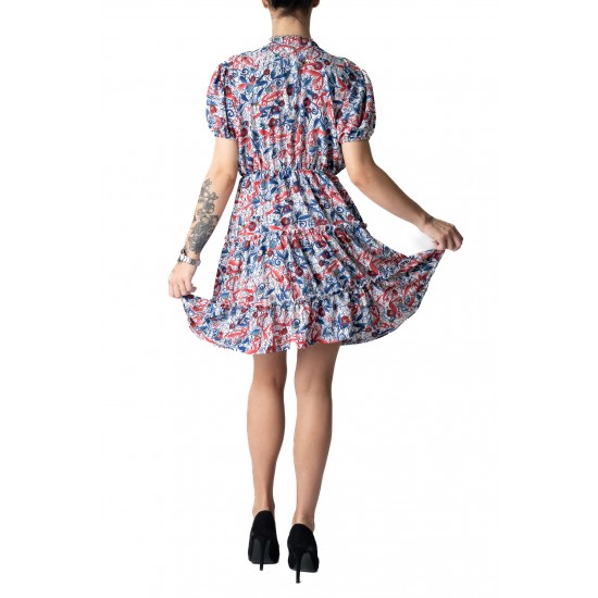 Rochia Athena imprimeu floral multicolor, talie elastica Rochia Athena imprimeu floral multicolor, talie elastica