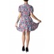 Rochia Athena imprimeu floral multicolor, talie elastica Rochia Athena imprimeu floral multicolor, talie elastica