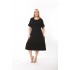 Rochie Alysa Marime Mare Din Bumbac Neagra