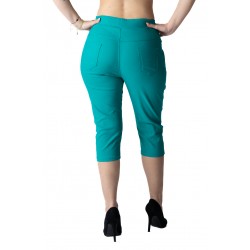 Pantaloni Dama Trei Sferturi 3/4, Turcoaz,Masura Mare
