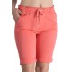Pantaloni Scurti Dama Cu Siret In Talie,Roz Corai Pantaloni Scurti Dama Cu Siret In Talie,Roz Corai