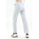 Pantaloni Dama din Bumbac cu Talie Inalta si Banda Elastica Gri Pantaloni Dama din Bumbac cu Talie Inalta si Banda Elastica Gri