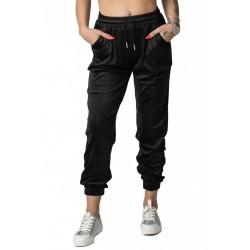 Pantaloni Trening Dama Din Catifea Negri, Sibel