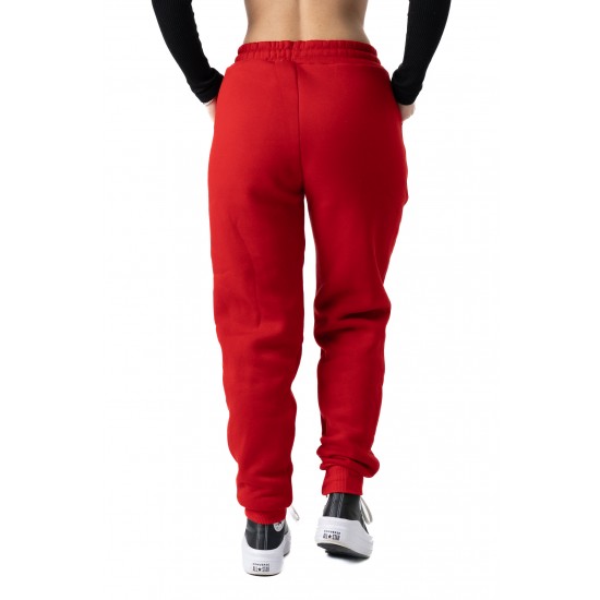 Pantaloni de Trening pentru Femei Din Bumbac Gros Vatuiti Rosu Pantaloni de Trening pentru Femei Din Bumbac Gros Vatuiti Rosu