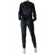 Trening Catifea Dama Din 2 Piese cu Pantaloni sI Bluza Negru , Clover Trening Catifea Dama Din 2 Piese cu Pantaloni sI Bluza Negru , Clover