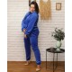 Trening Dama Albastru Din Catifea Elastica Masura Mare Savannah Trening Dama Albastru Din Catifea Elastica Masura Mare Savannah