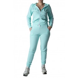 Compleu Dama Din 2 Piese cu Pantaloni sI Bluza Cu Fermoar Verde Deschis,Selena