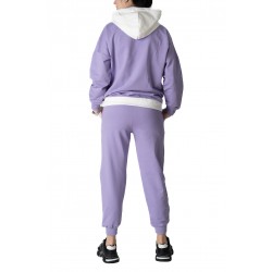 Trening Dama Din 2 Piese cu Pantaloni sI Bluza Mov cu Alb Eleanor