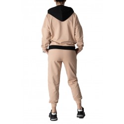 Trening Dama Din 2 Piese cu Pantaloni sI Bluza Crem cu Negru Eleanor