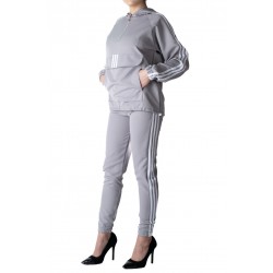 Trening Dama Gri cu Dungi Albe Aida