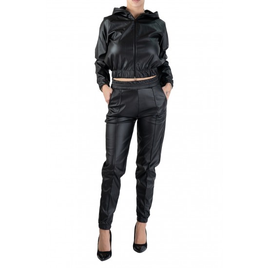 Trening Dama Negru Din Piele Ecologica Josephine Trening Dama Negru Din Piele Ecologica Josephine