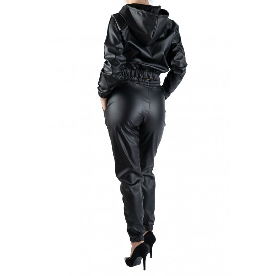 Trening Dama Negru Din Piele Ecologica Josephine Trening Dama Negru Din Piele Ecologica Josephine